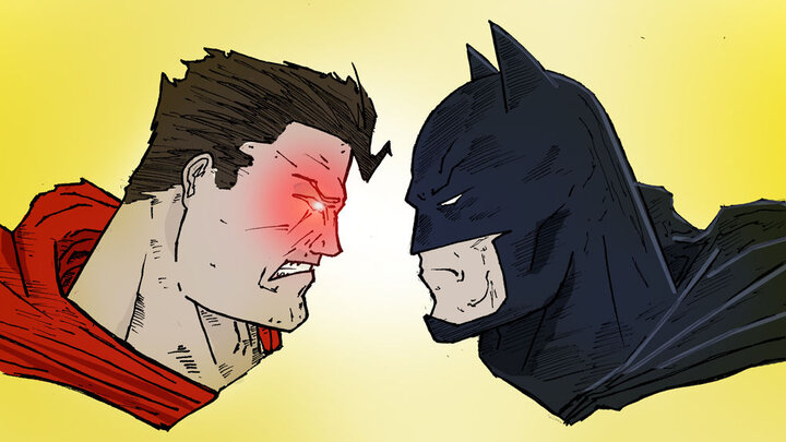 Superman and Batman face off