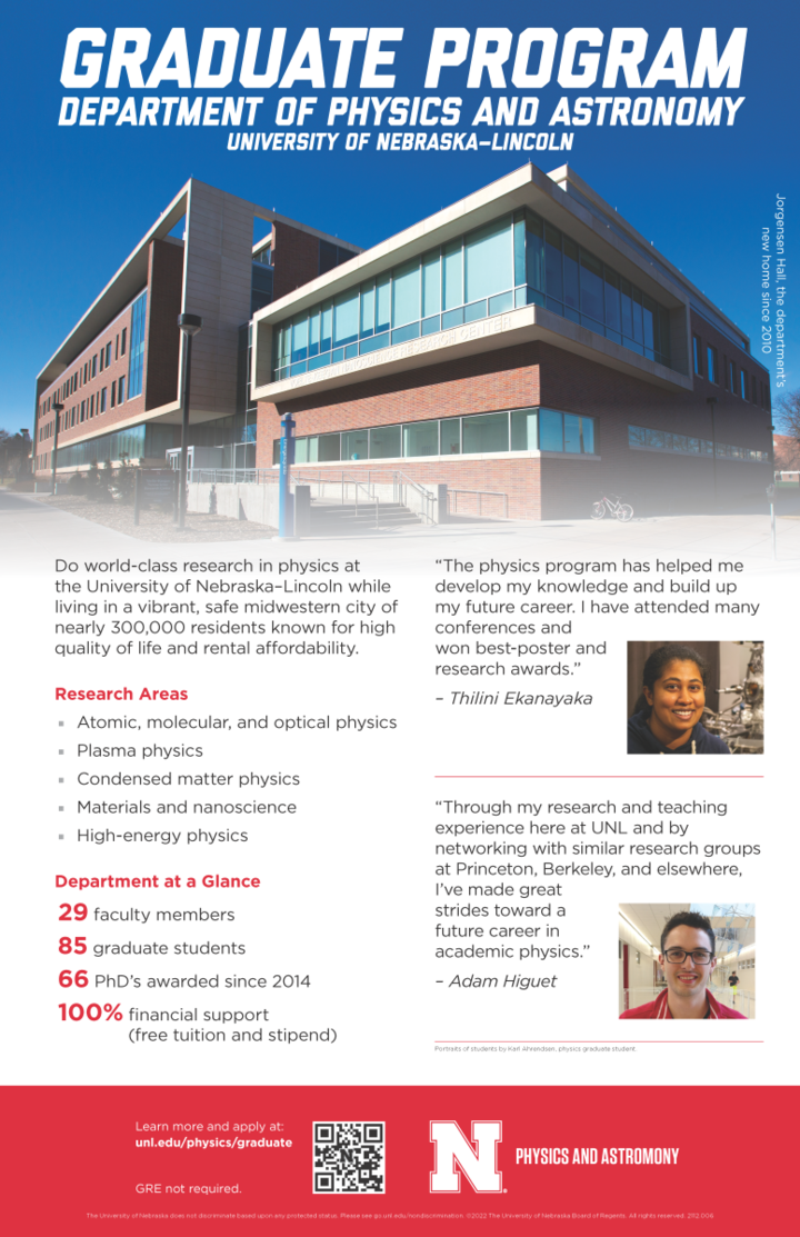 Physics Graduate Program poster